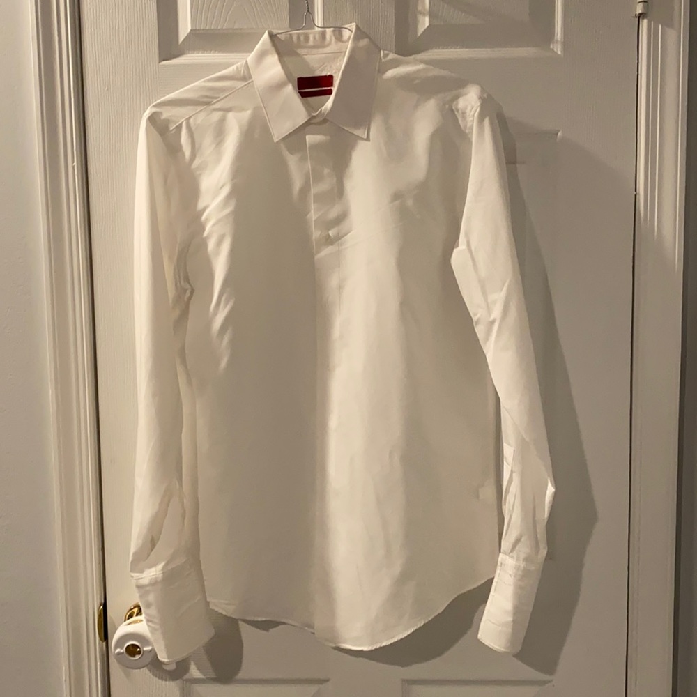 Men’s french cuff white dress shirt